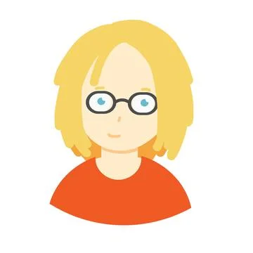 Student icon in cartoon flat style. Stock Illustration