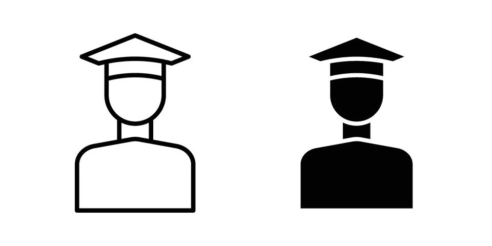 Student icon graphic element. web icon set 库存插图