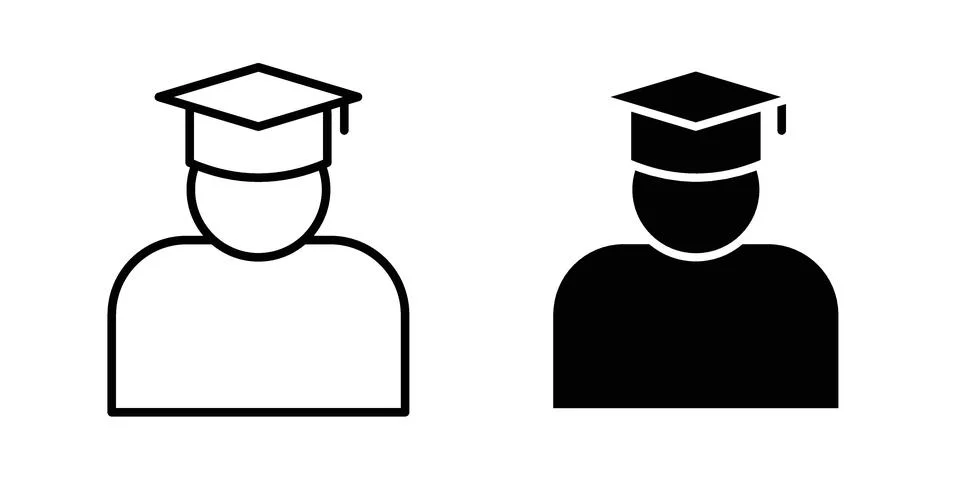 Student icon Illustration Eps10 for web or app Stock Illustration