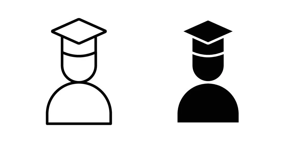 Student icon or illustration vector symbols Stock Illustration