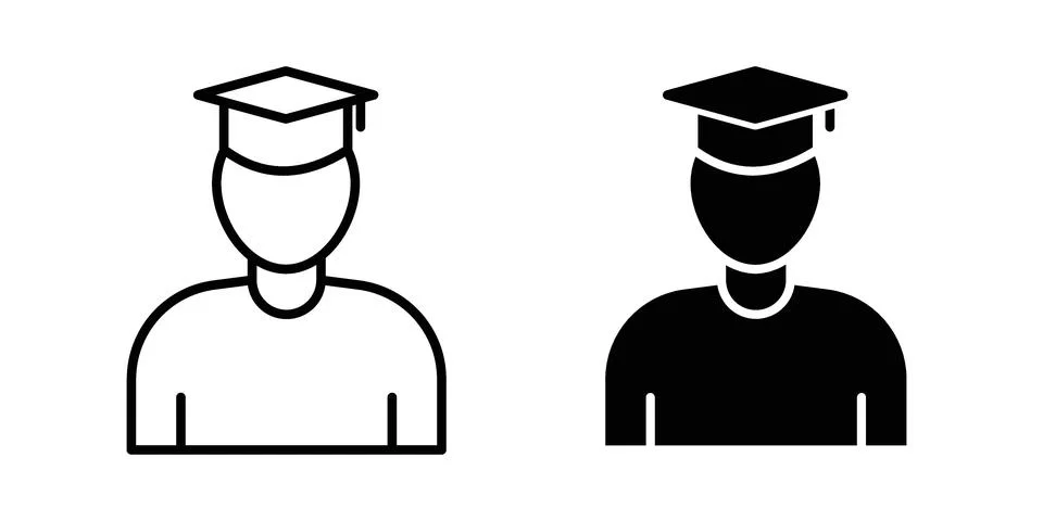 Student icon set, collection of vector icons Stock Illustration