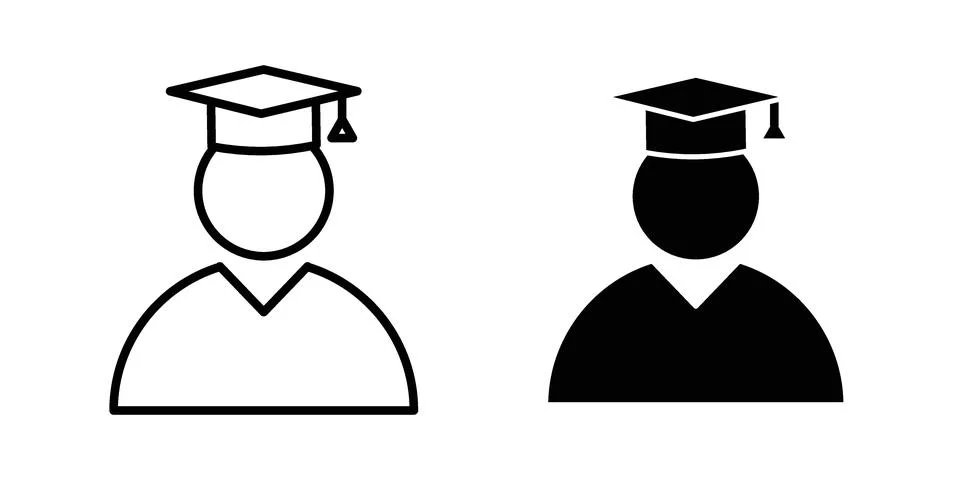 Student icon set. Vector EPS 10 Stock Illustration