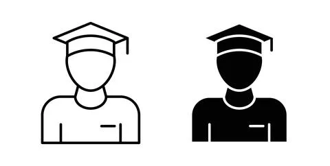 Student icon symbol. Flat Vector illustration Stock Illustration