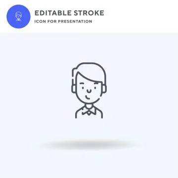 Student icon vector, filled flat sign, solid pictogram isolated on white, logo Stock Illustration