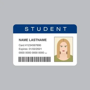Student ID card Stock Illustration