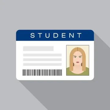 Student ID card Illustrazione stock