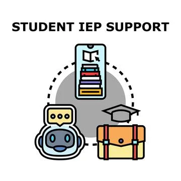 Student iep support program for learning assistance Stock Illustration
