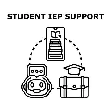 Student iep support program for learning assistance Stock Illustration