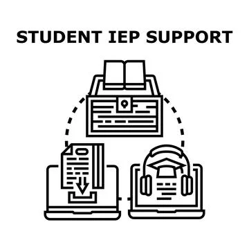 Student individualized education program support concept diagram Stockillustratie