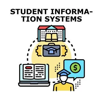 Student information systems managing education and career finances Stock Illustration