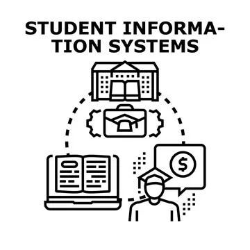 Student information systems managing education and career finances Stock Illustration