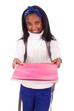 Student isolated on white background Stock Photos