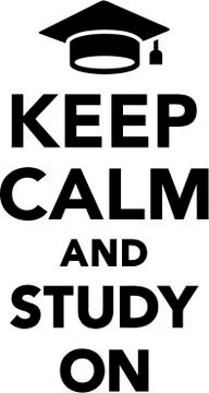 Student Keep Calm and Study on Stock Illustration