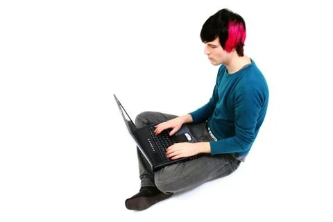 Student laptop study Stock Photos