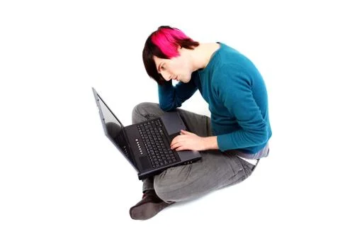 Student laptop study Stock Photos