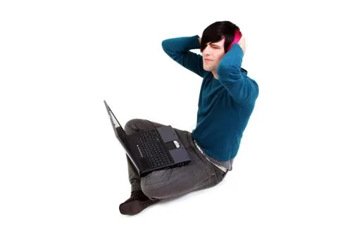 Student laptop study Stock Photos