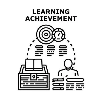 Student learning achievement process and educational goals Stock Illustration