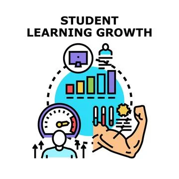 Student learning growth concept with academic development Stock Illustration