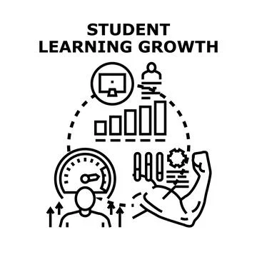 Student learning growth concept with academic development Stock Illustration