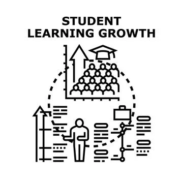 Student learning growth concept education improvement Stock Illustration