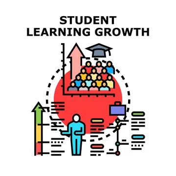 Student learning growth concept education improvement Stock Illustration