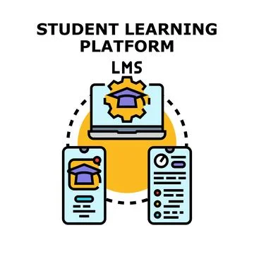 Student learning platform using digital management system Stock Illustration