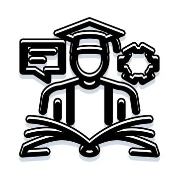 Student learning studying education skill development icon Stock Illustration