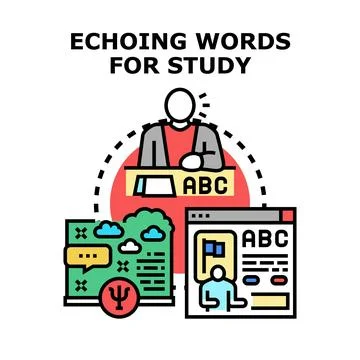 Student learning studying educational content online concept Stock Illustration