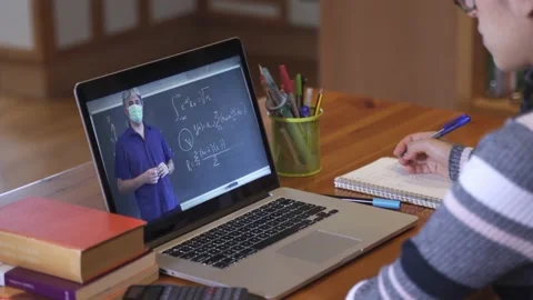 Student learning through educational vid... | Stock Video | Pond5