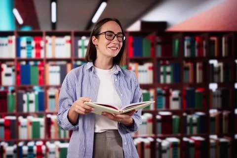 Student Learning In University Library Stock Photos