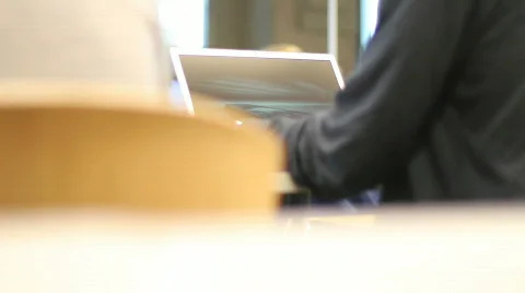 Student in library 21 - cellphone Video stock 741706