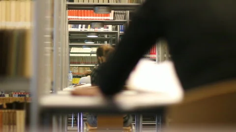 Student in library 5 Video stock 741765