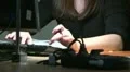 A student in the library on the computer HD Footage