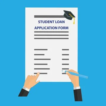 Student loan application form Stock Illustration