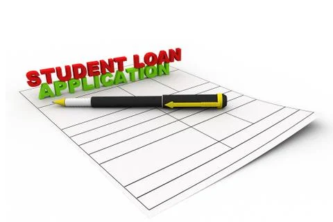 Student loan application Stock Illustration