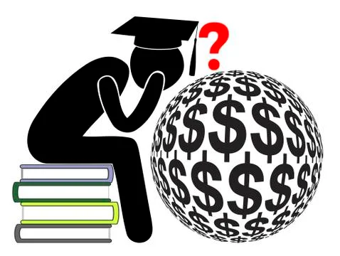 Student loan debts Stock Illustration