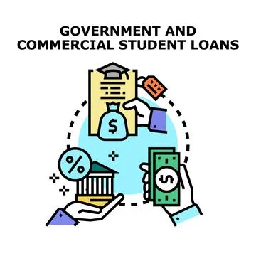 Student loan financing options for education expenses Stock Illustration