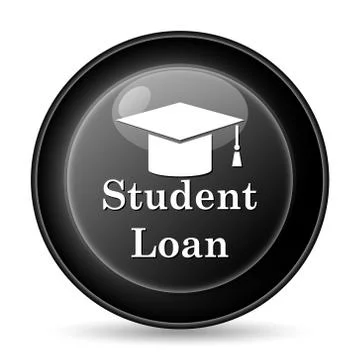 Student loan icon. internet button on white background.. 스톡 일러스트