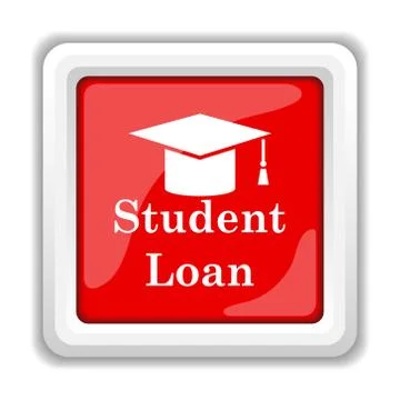 Student loan icon. internet button on white background.. Stock Illustration