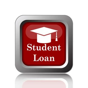 Student loan icon. Internet button on white background. Stock Illustration