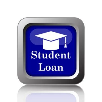 Student loan icon. Internet button on white background.. Stock Illustration
