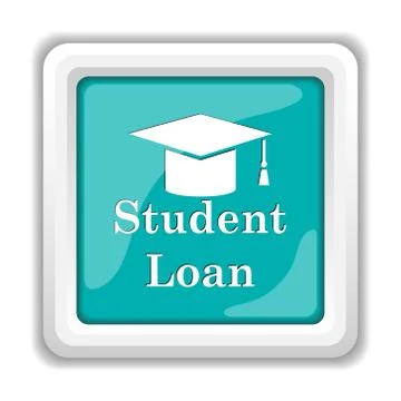 Student loan icon. Internet button on white background.. 스톡 일러스트