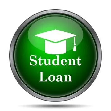 Student loan icon. Internet button on white background.. 스톡 일러스트
