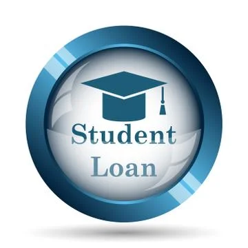 Student loan icon. Internet button on white background.. 스톡 일러스트