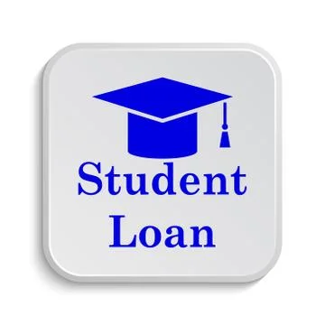 Student loan icon. Internet button on white background.. Stock Illustration