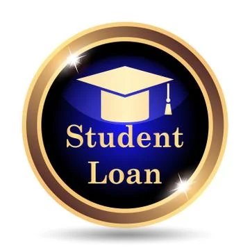 Student loan icon. Internet button on white background.. Stock Illustration