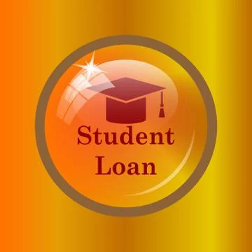 Student loan icon. Internet button on colored background. . イラスト素材