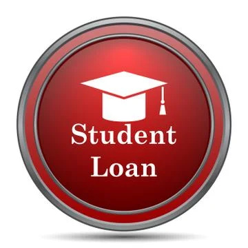 Student loan icon. Internet button on white background.. Stock Illustration
