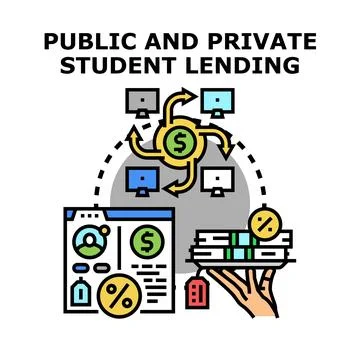 Student loan lending program options financial aid 스톡 일러스트