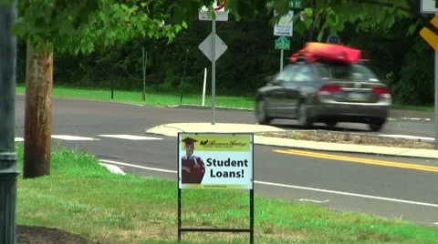 Student loans sign Stock Footage 8601805